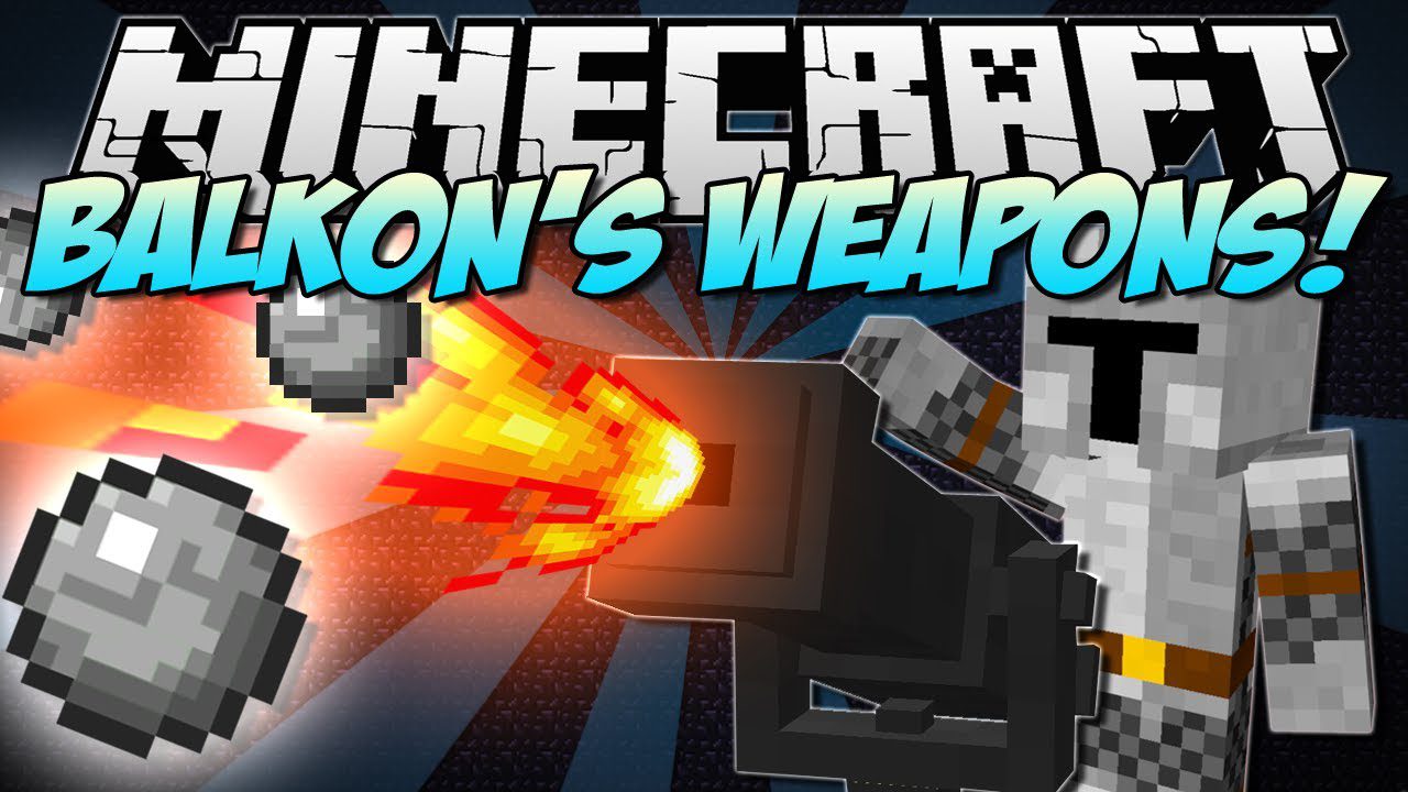 Balkon S Weapon Mod 1 7 10 Epic Guns Cannons Knives 9minecraft Net