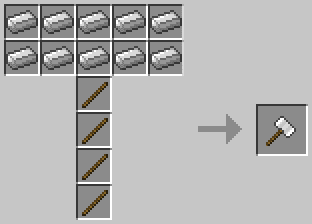 how to make a hammer in minecraft