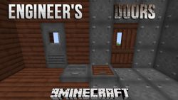 Engineer S Doors Mod 1 12 2 Doors Made Out Of Treated Wood And Steel 9minecraft Net