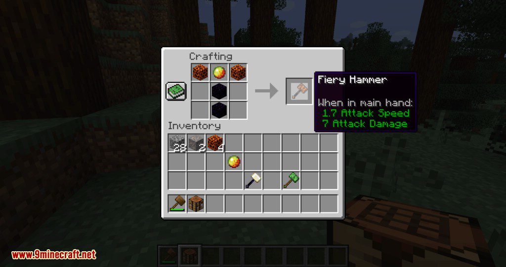 how to make a hammer in minecraft