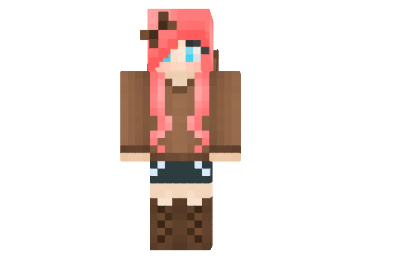 Cute Domo Girl Skin - 9Minecraft.Net