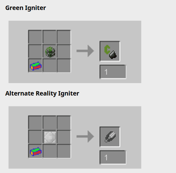 Extra Dimensions Mod Crafting Recipes 2