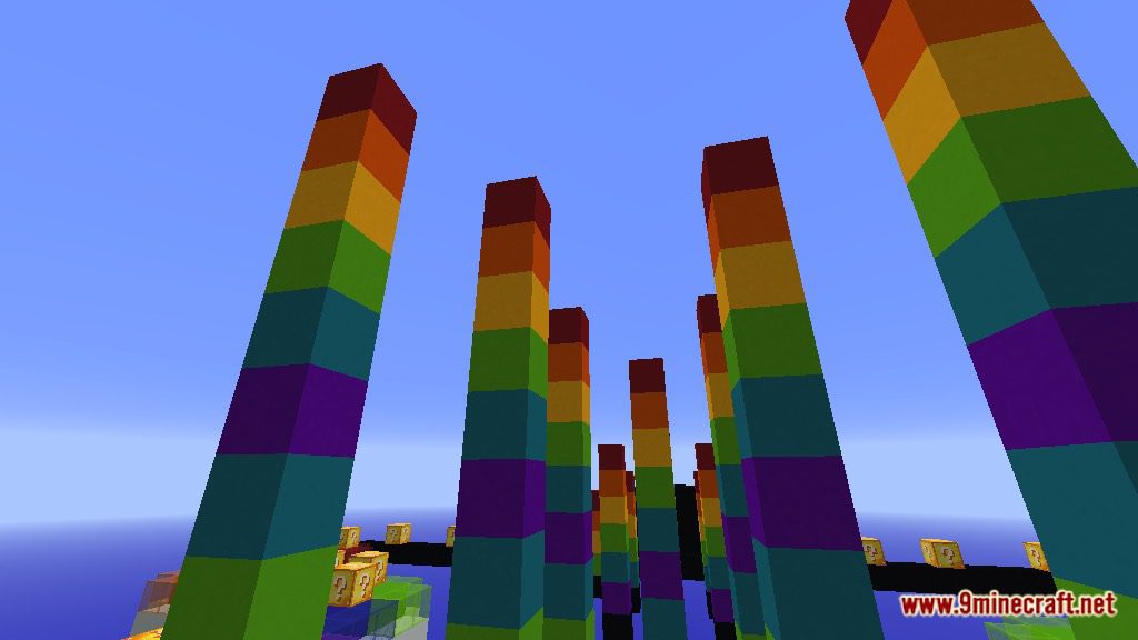 Rainbow World Lucky Block Race Map 1.12.2, 1.12 for Minecraft