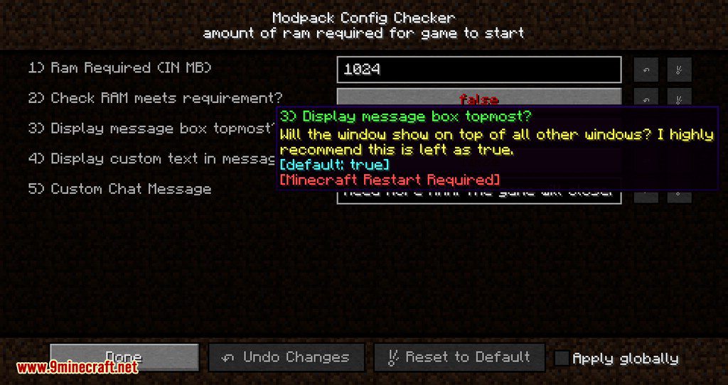 Modpack Configuration Checker Mod 1.12.2 is a highly configurable