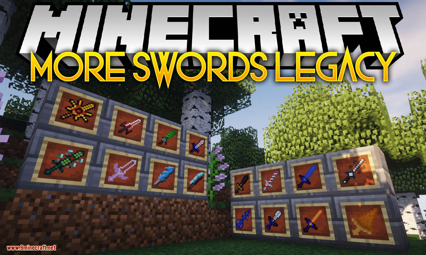 Minecraft: Swords & More Swords Mod Showcase (Adds More Than 25 Swords) 