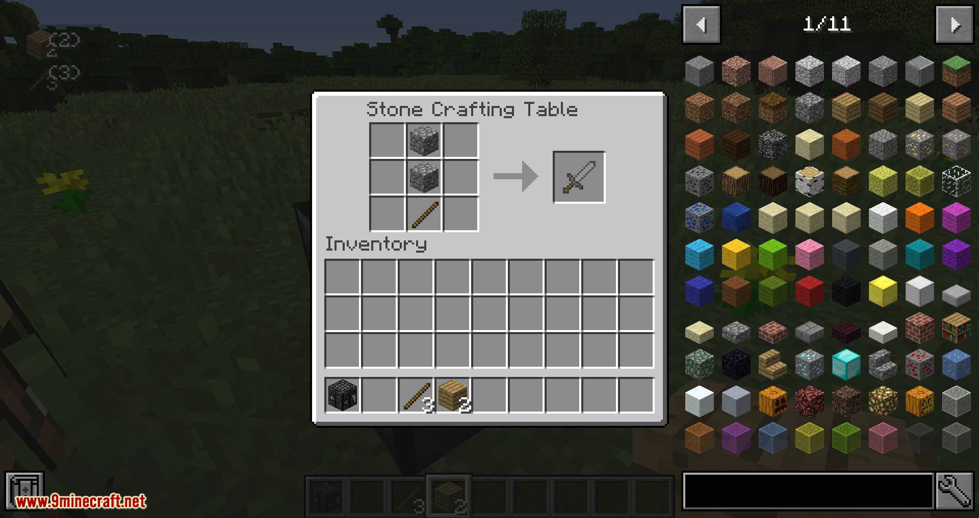 Stone Crafting Table Mod 1.14.4, 1.12.2 (Stone Version of the Vanilla