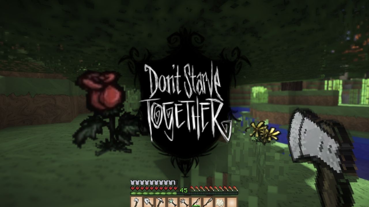 Terraria texture packs that bring Don't starve to the game