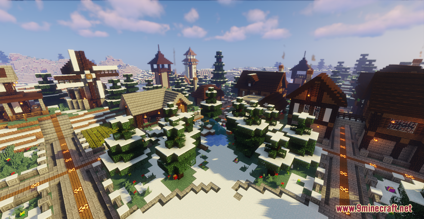 Winter Town Map 1.17.1 for Minecraft - 9Minecraft.Net