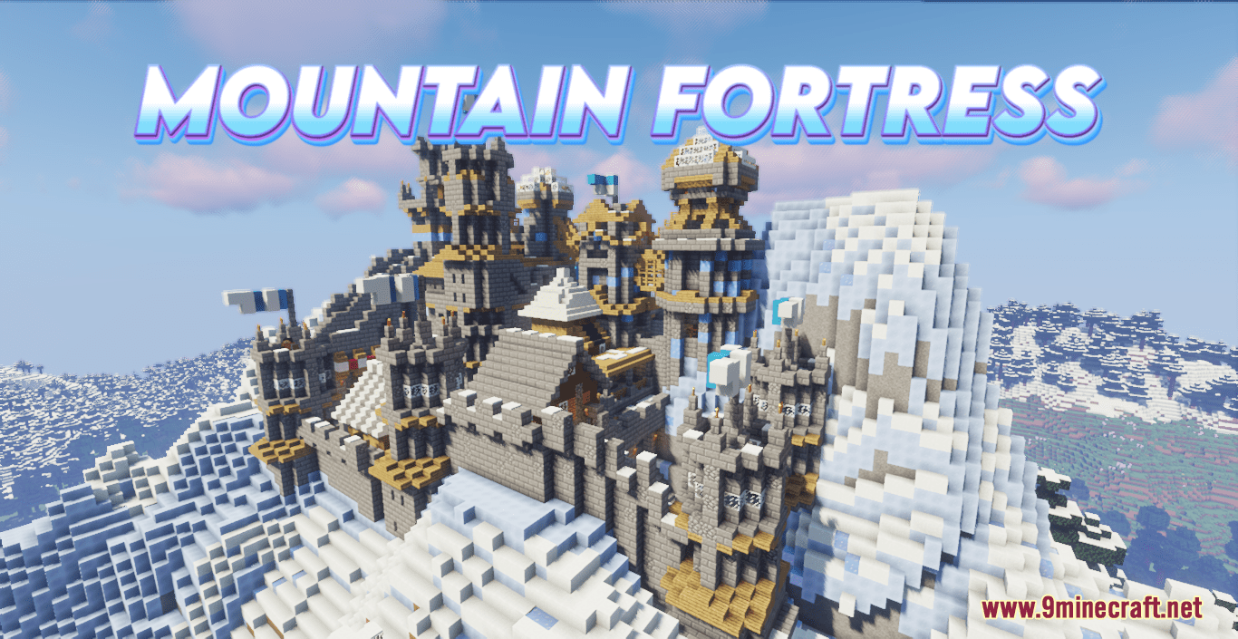 minecraft medieval mountain castle