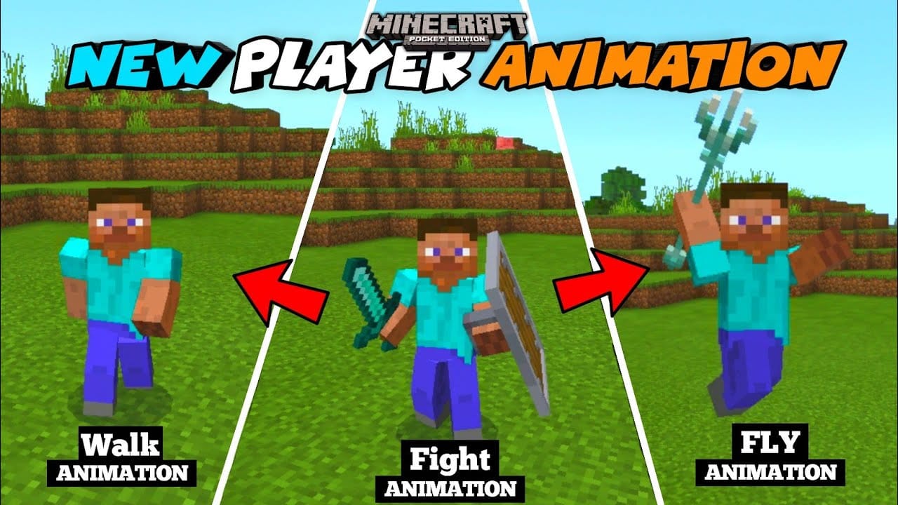 Animated Player Addon for Minecraft PE 1.13+