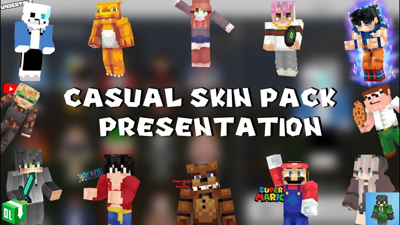 Game & Anime 4D Skin Packs (5 Packs) Mods Minecraft Bedrock