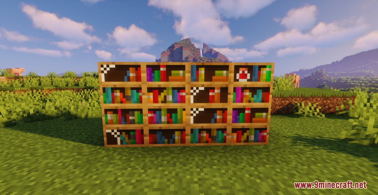 3D Chiseled Bookshelves Minecraft Texture Pack