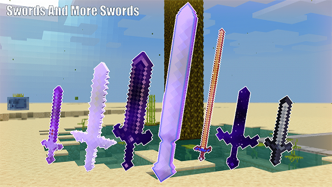 Minecraft MORE SWORDS MOD!  CRAFT SWORDS WITH UNLIMITED ABILITIES