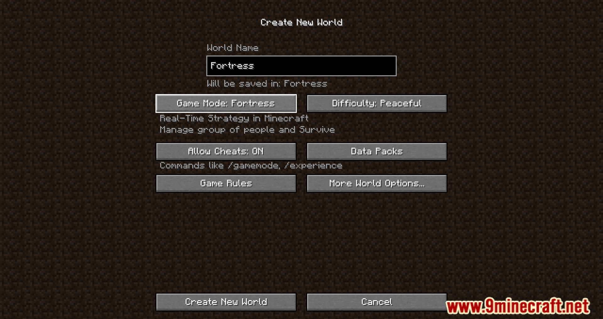 MineFortress - Real-Time Strategy mod for Minecraft