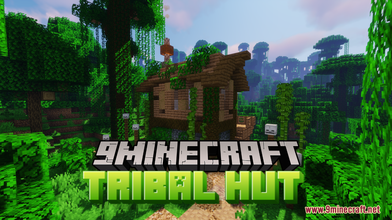Tribal Hut In The Jungle Map (1.20.4, 1.19.4) - Survive In The Wilderness 