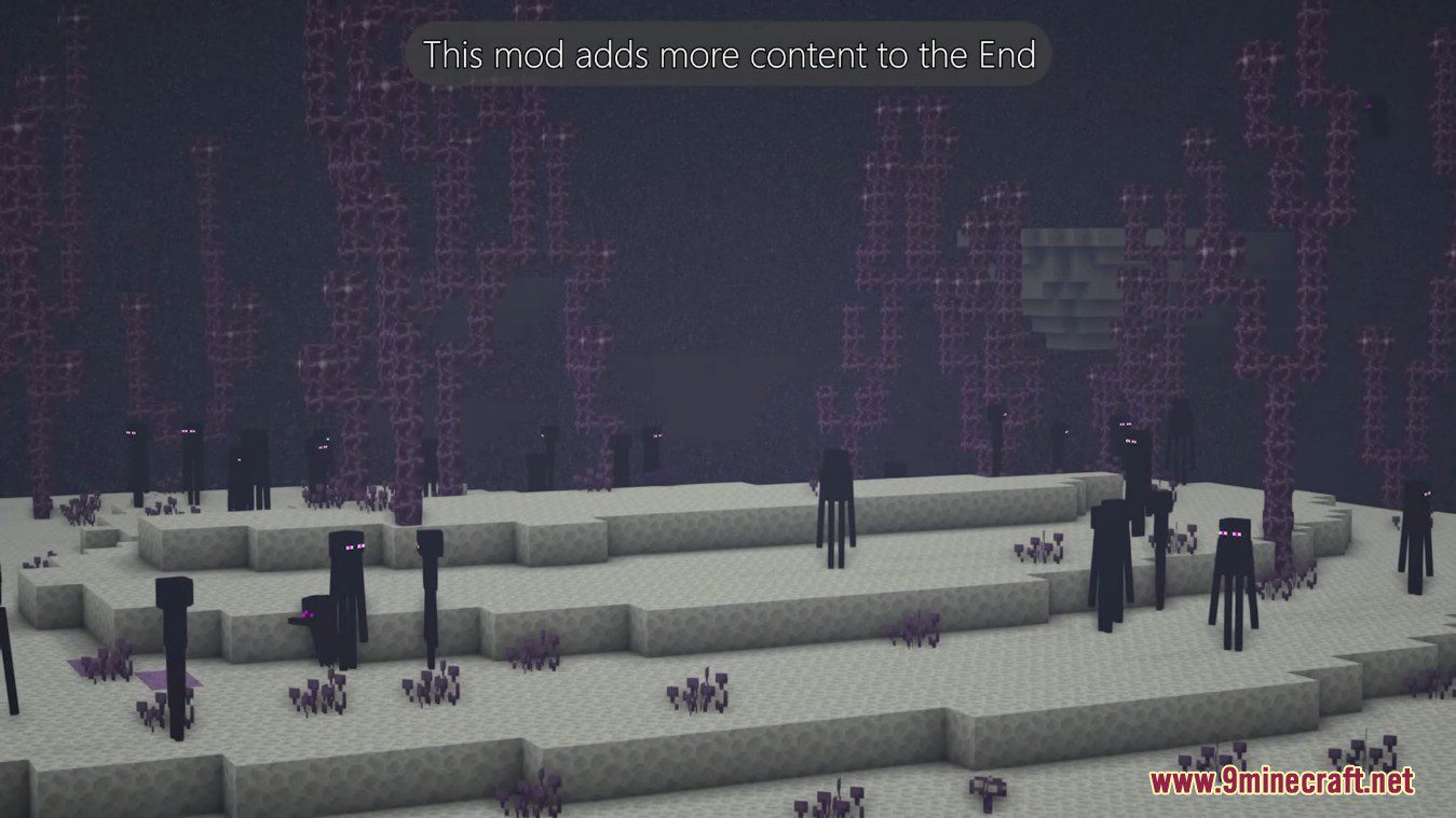 Minecraft THE END MOD!, TRAVEL TO END AND FIGHT NEW MOBS AND BOSSES!