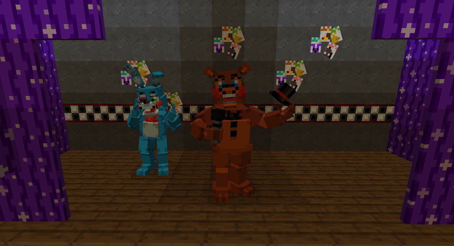 Five Nights At Candy`s Trilogy Add-on Beta 2 [By Andyuxr] PORT TO JAVA  (forge geckolib) I have permission!!! Minecraft Mod