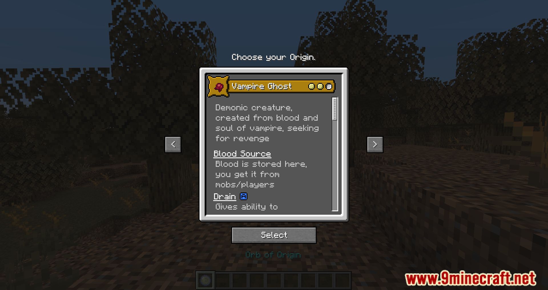 Vampiric Origin Mod (1.19.2, 1.18.2) - Seeking For Revenge - 9Minecraft.Net