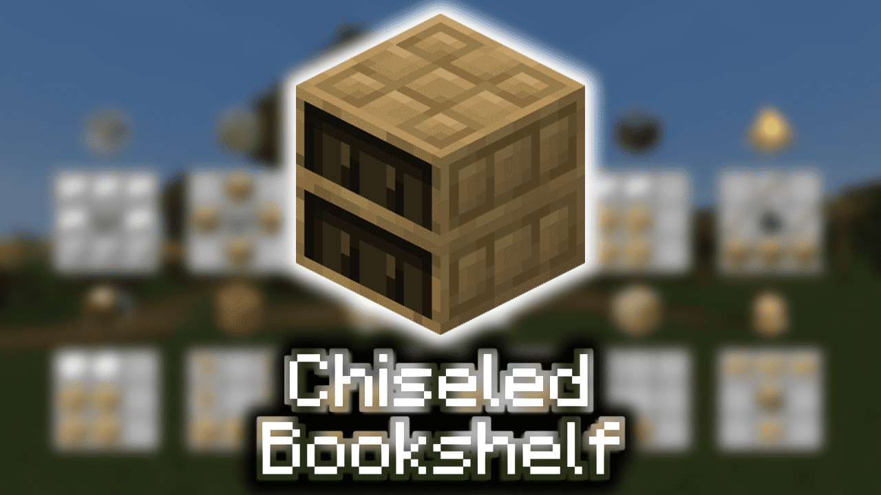 Chiseled Bookshelf Minecraft Crafting Recipe 1.20 