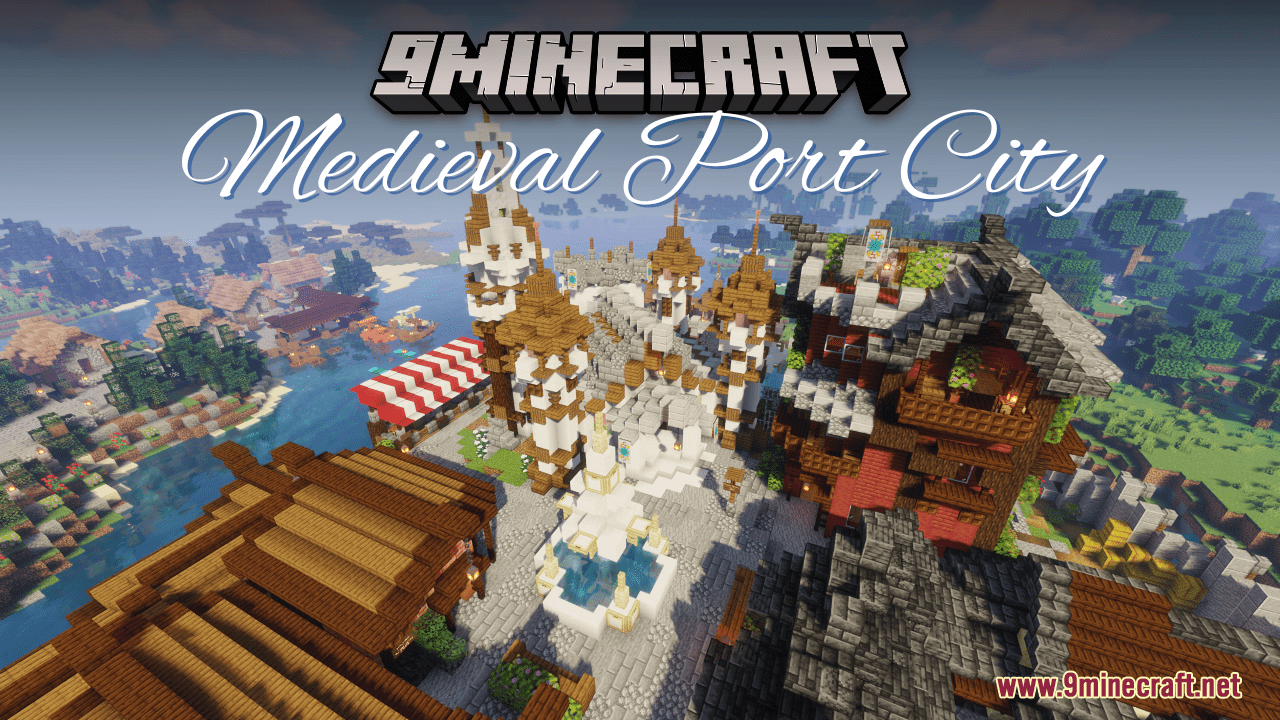 minecraft medieval town square