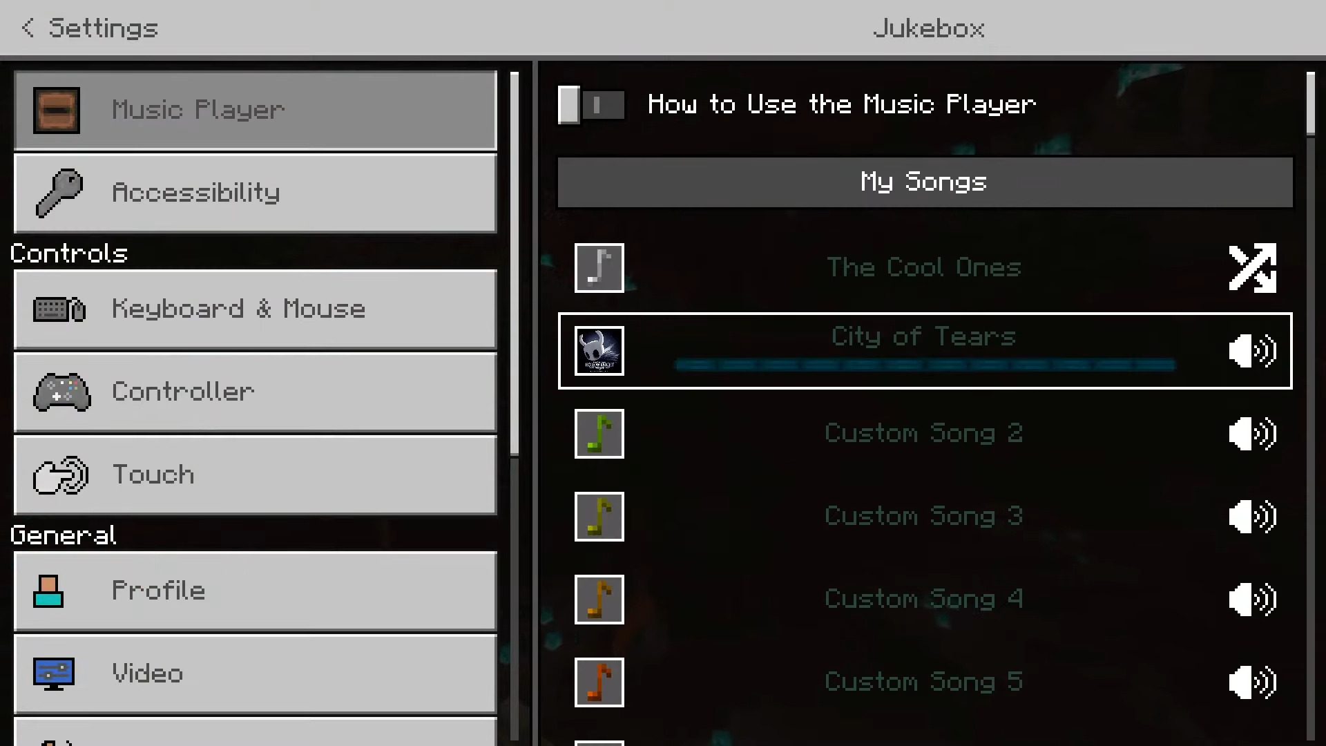 Minecraft 1.16.5 - Music Player mod 