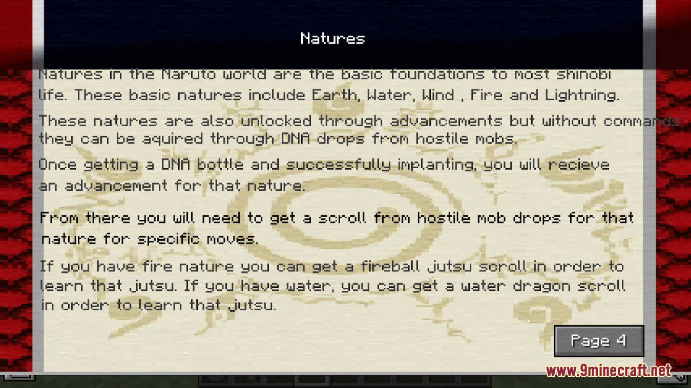 IceeRamen Naruto Mod (1.16.5) - All Nature Jutsu 