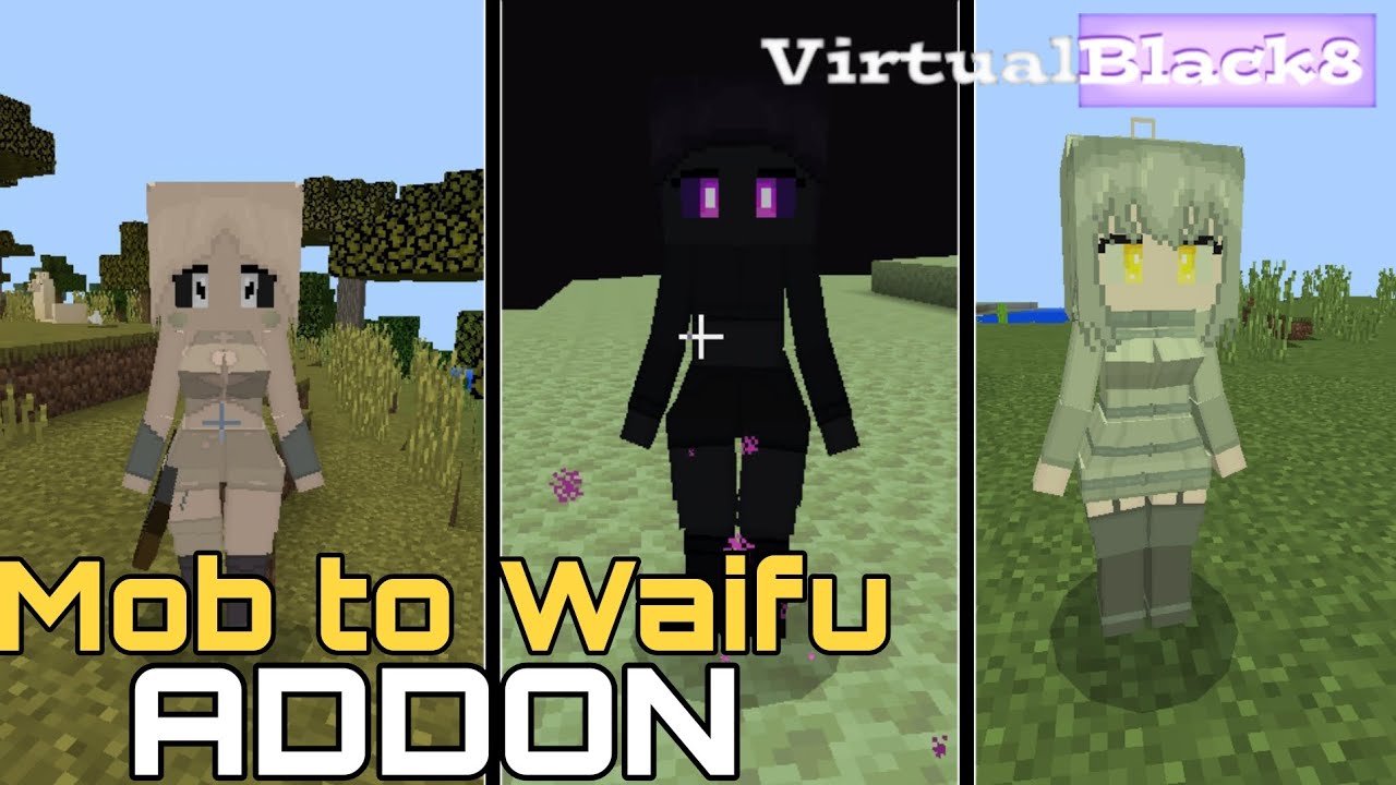 Mob to Waifu Addon (1.20, 1.19) - MCPE/Bedrock Mod - 9Minecraft.Net