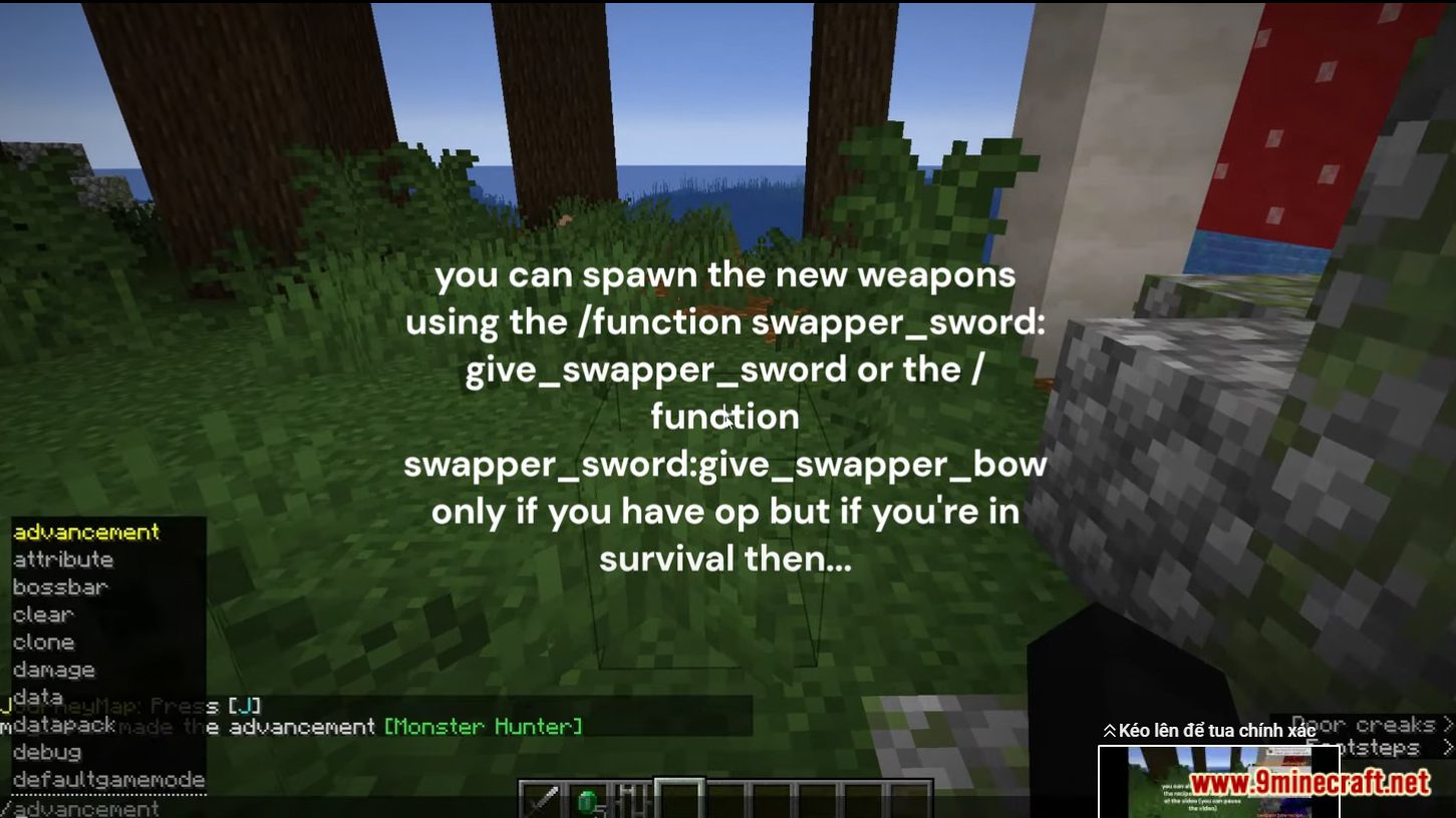 my update on my swapper sword datapack : r/MinecraftCommands