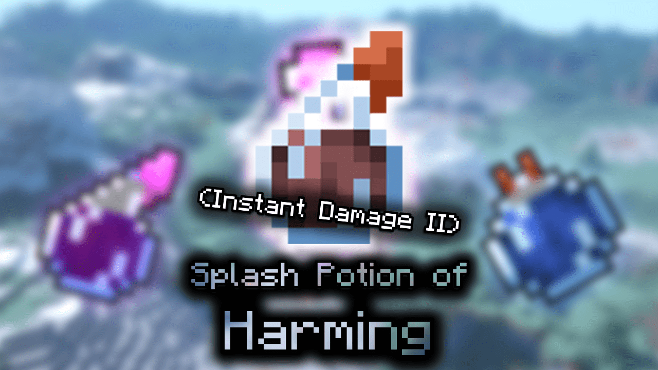 how to make splash potion of harming instant damage ii