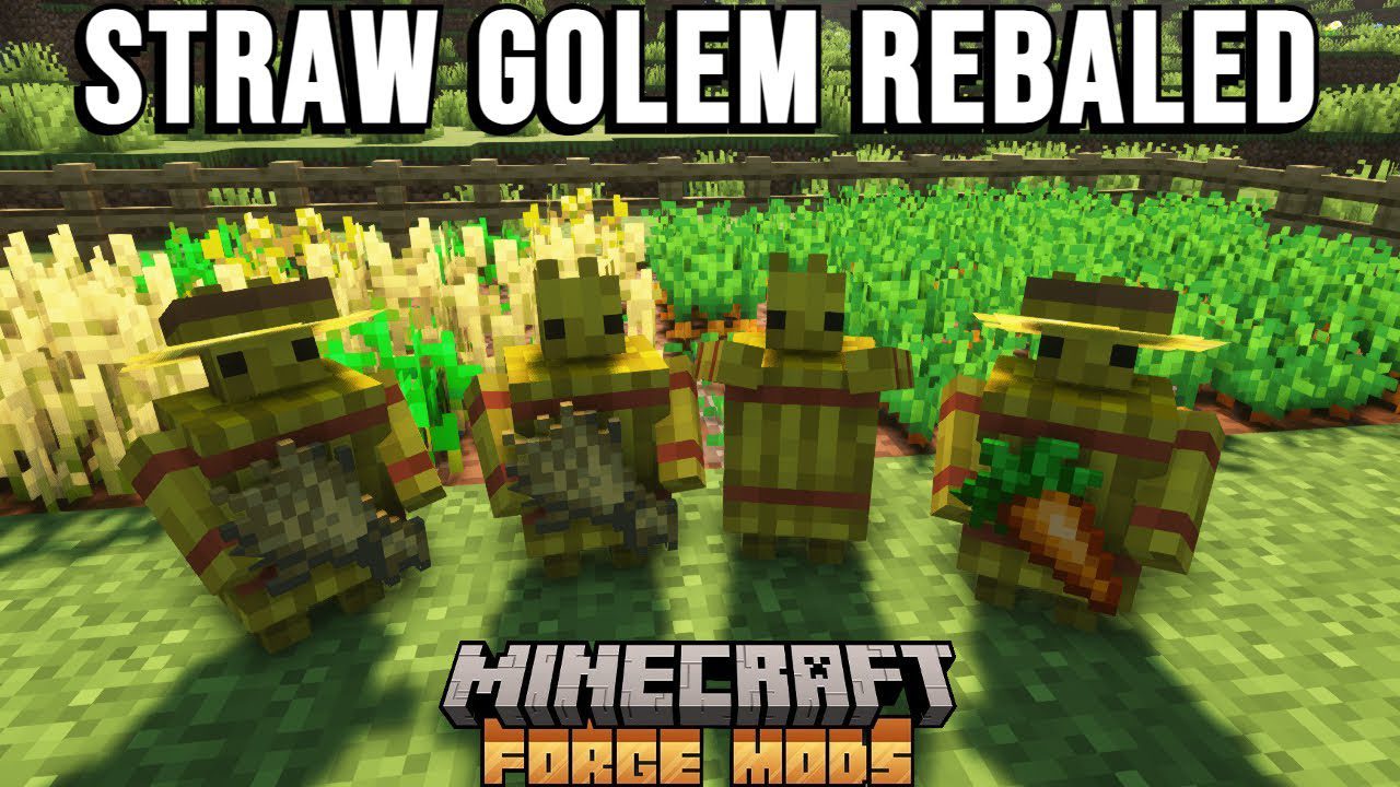 Straw Golem Reborn Mod 1.17.1-1.14.4 – Bringing Farming Fun Back