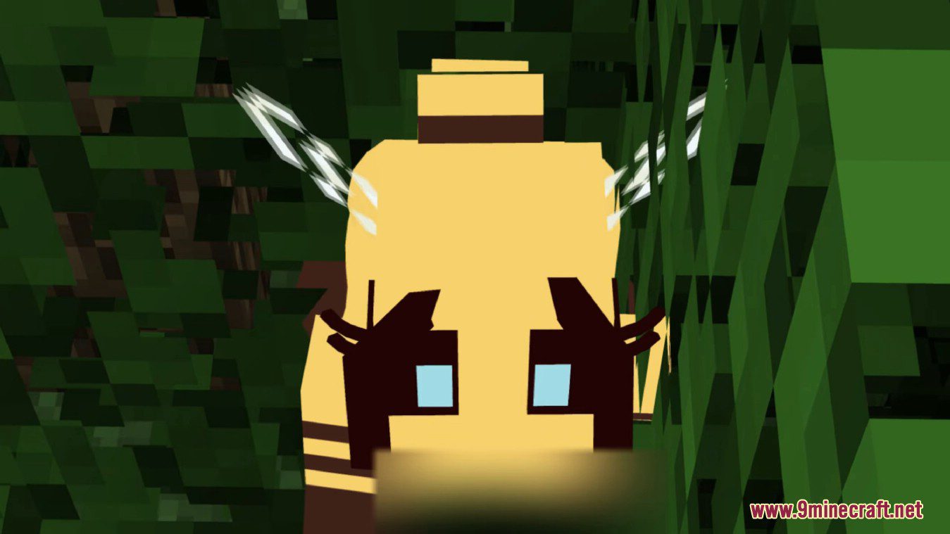 Bee Mod (1.12.2) - Golden Bee Girl with Her Chest - 9Minecraft.Net