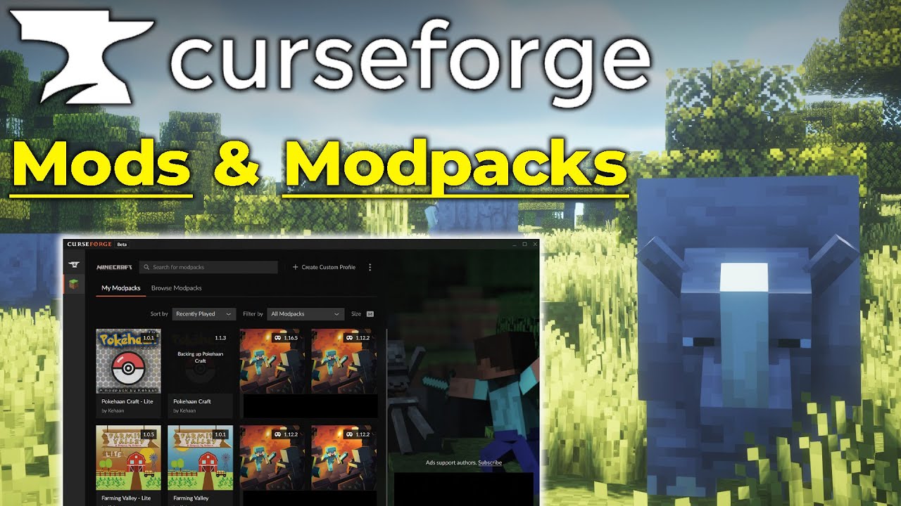 How To Download Maps From Curseforge - Minecraft Java 1.14.4+ Tutorial 