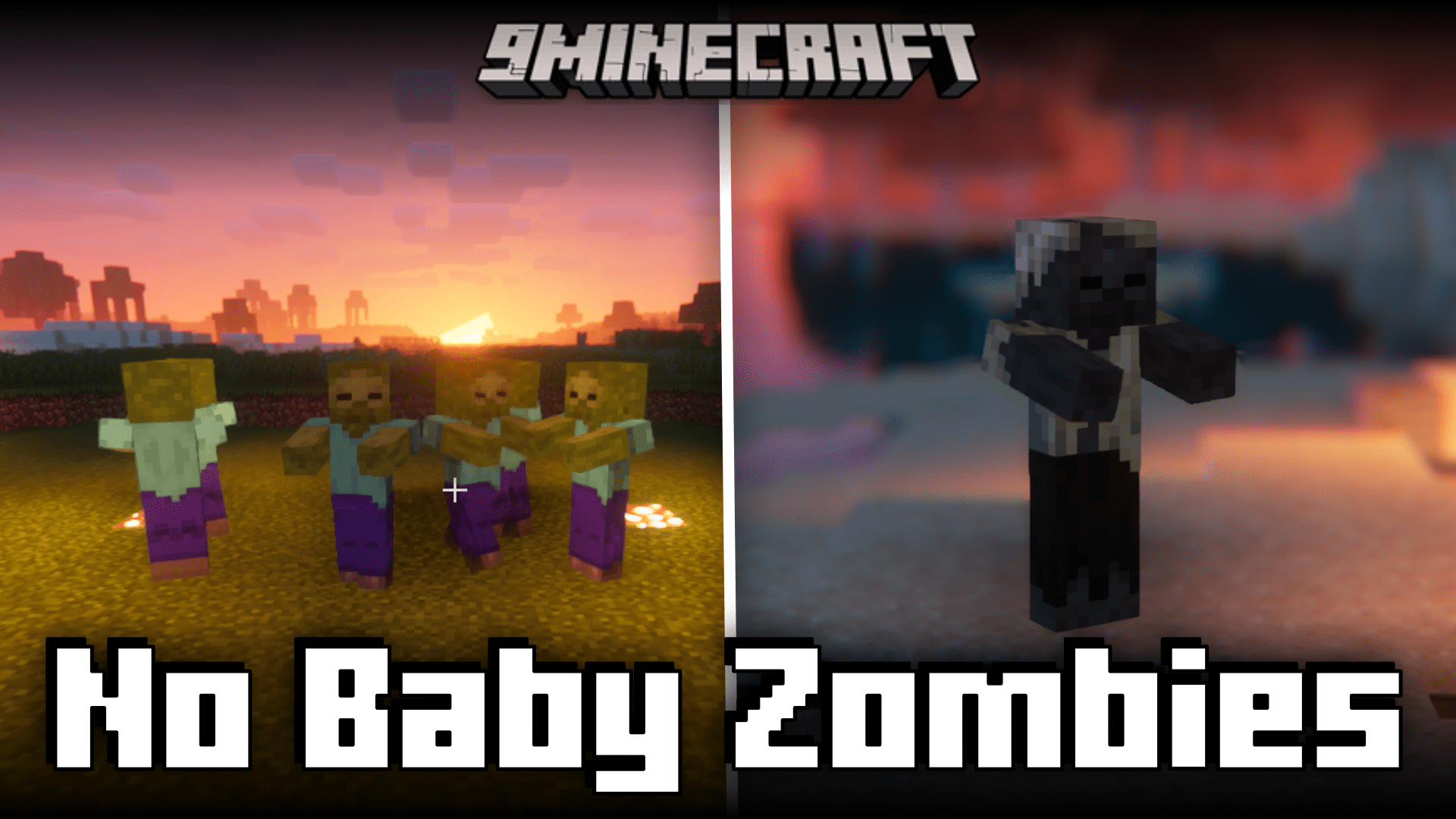 No Baby Zombies Mod (1.20.4, 1.19.2) - Prevents Baby Zombies From Spawning  - 9Minecraft.Net