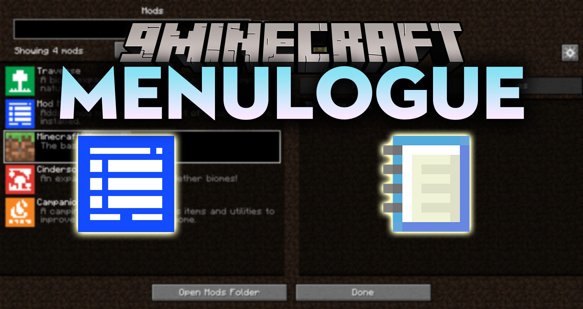 Menulogue Mod (1.21, 1.20.1) - Mod Menu Compatible with Catalogue -  9Minecraft.Net