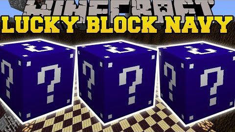 Lucky Block Blue Mod for Minecraft 1.8/1.7.10, source: free…